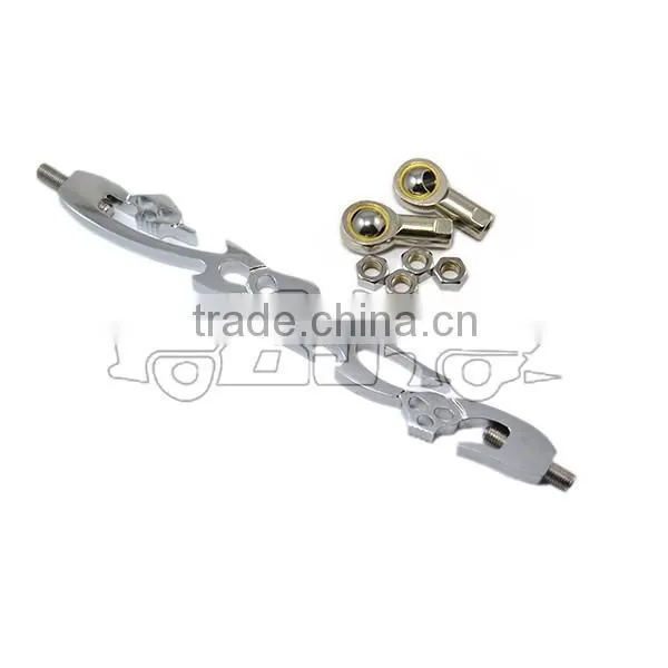 BJ-SL288-04 High Quality Chrome Billet Aluminum Motorcycle Shifter Rod Skull photo-5