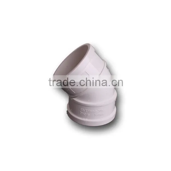 High Quality PVC Plasitic Pipe Fittings 45 Degree Elbow photo-3