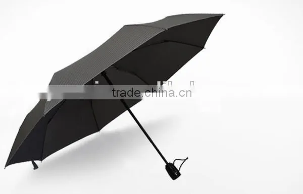 Customized 21" 8 Ribs 3 Fold Polyester Sun Rain Business Windproof Umbrella photo-3