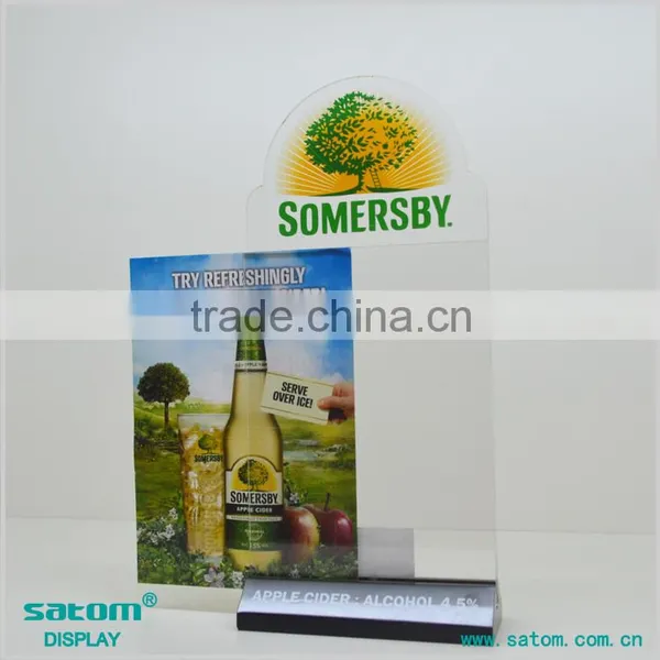 Full Color Printing Acrylic Menu Stand With Double-Side Leaflet photo-2