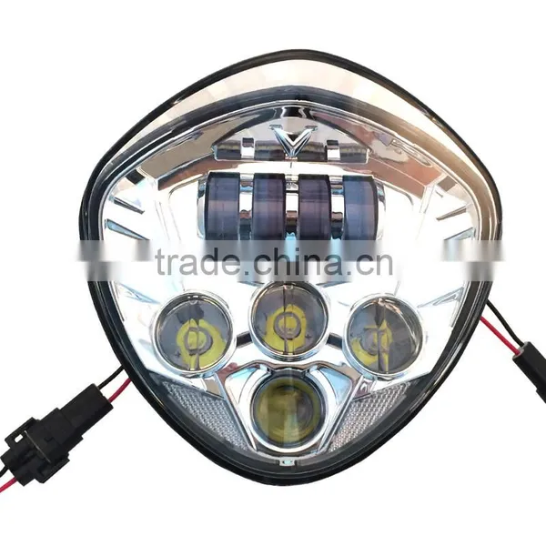 Bullet Style Headlight- Polaris Victory Motorcycle LED Headlights Kit Cross Country Magnum 8 Ball photo-2