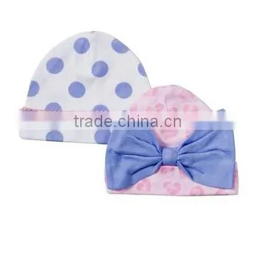 Full Print Fashion New Born 2 Pack Knitted Caps photo-2