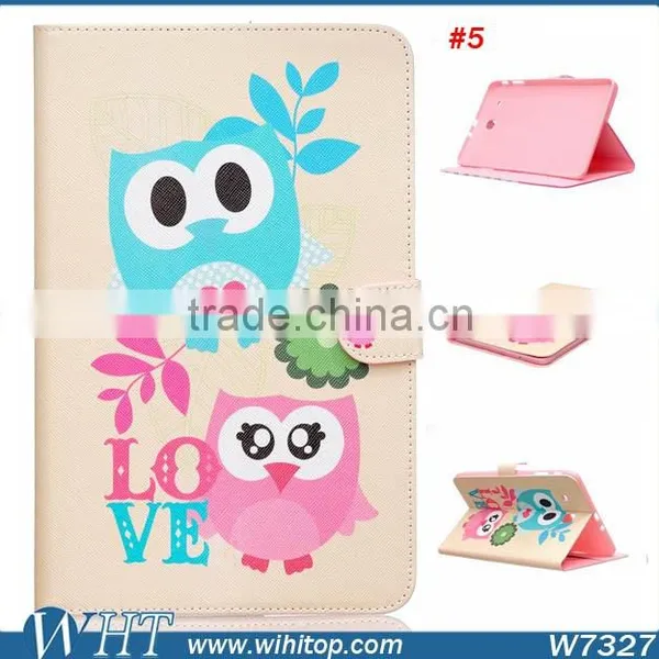 New Products for Samsung Galaxy Tab E T560 Cartoon Painting Leather Flip Case photo-6