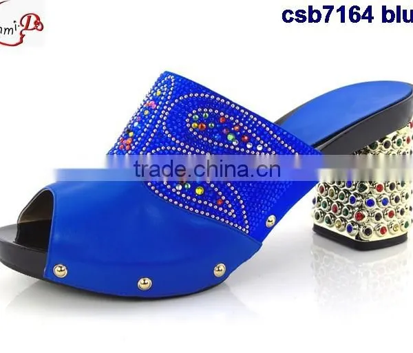 CSB7164 New Fashion Italian Design High Quality Hot Selling Lady Sandals With Multi Color Stone for Women photo-2
