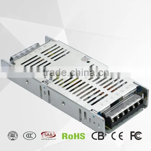 250W Power 110V or 220V AC Input DC Switching Power Supply 12V Slim Led Driver