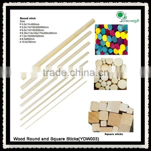 Wholesale Birch Wood Round and Square Sticks for Kids DIY Craft Project photo-2