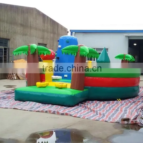 Forest Style Inflatable Outdoor Kid Party Event Bouncer Casle With Climbing Tower photo-2