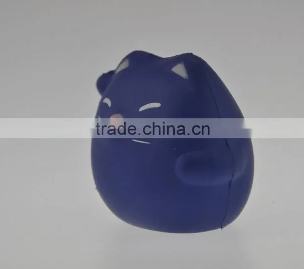 Cute PU Cartoon Animal Shape Fortune Cat Foam Stress Ball Quality Choice photo-4