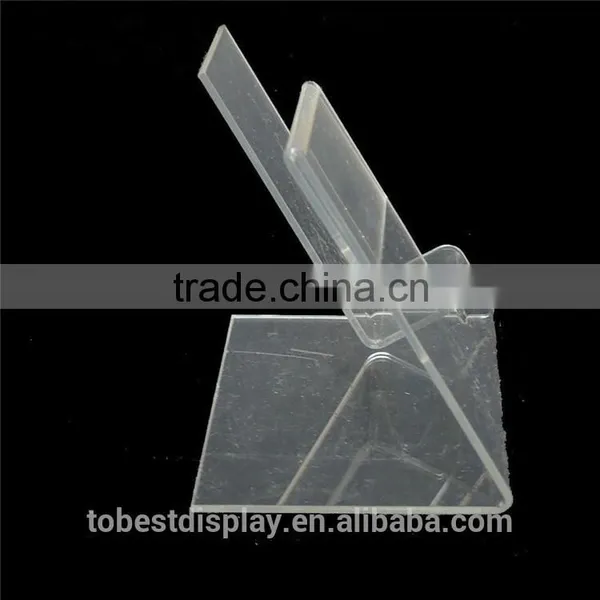 2pcs Clear Acrylic Cell Phone Smartphone Display, Price Menu Holder Show Stand photo-2