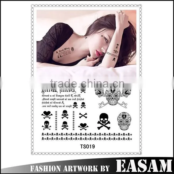 2015 Skull Sticker Tattoo/body Tattoo/temporary Tattoo Paper
