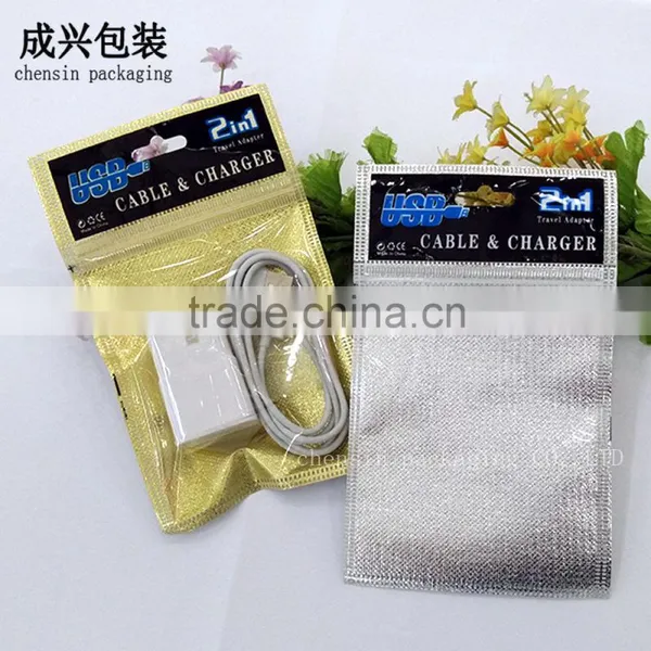 2 IN 1 USB Cable & Charger Packaging Plastic Bags/zipper Bag Sleeve Poly Bag photo-5