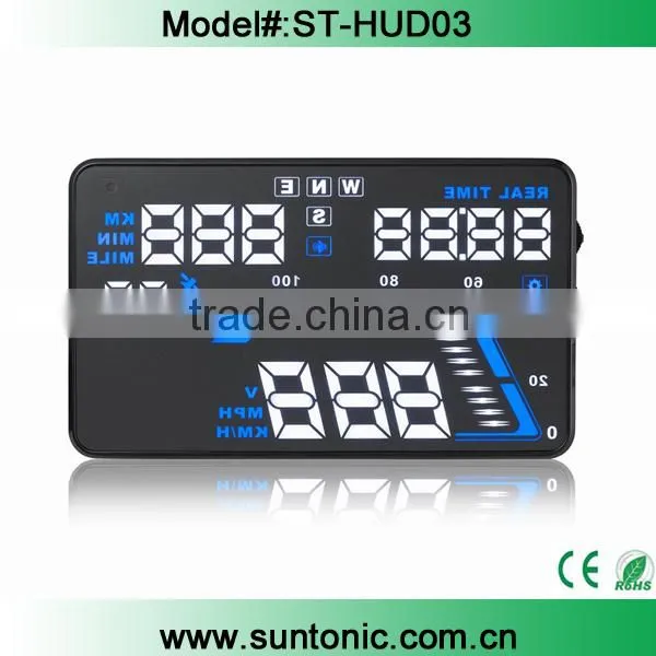 5.5" GPS HUD Car Head Up Display with KM/h MPH Speeding Warning for Any Vehicle