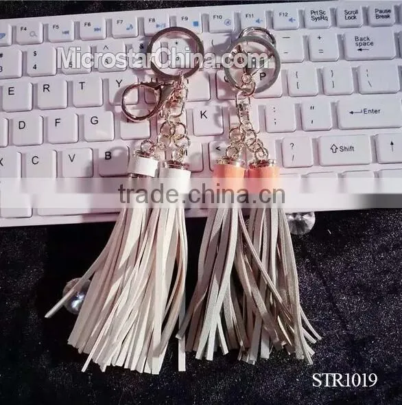 Wholesale 2016 IN STOCK Fashion Tassel Leather Keychains for Women photo-6