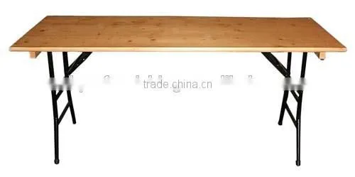 Rectangle Wooden Banquet Folding Table Wholesale photo-3
