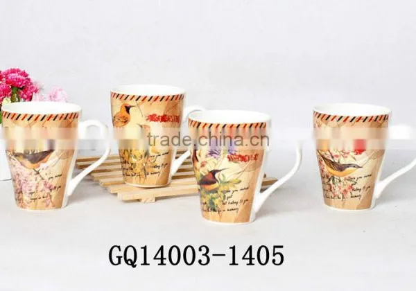 Liling 11oz Standard Size New Bone China Cups With Decals and Cheap Sale photo-3