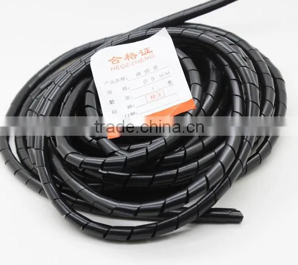 2016 Black Diameter 6mm 33Ft.(10M) Spiral Cable Wire Wrap Tube PC Manage Cord photo-2