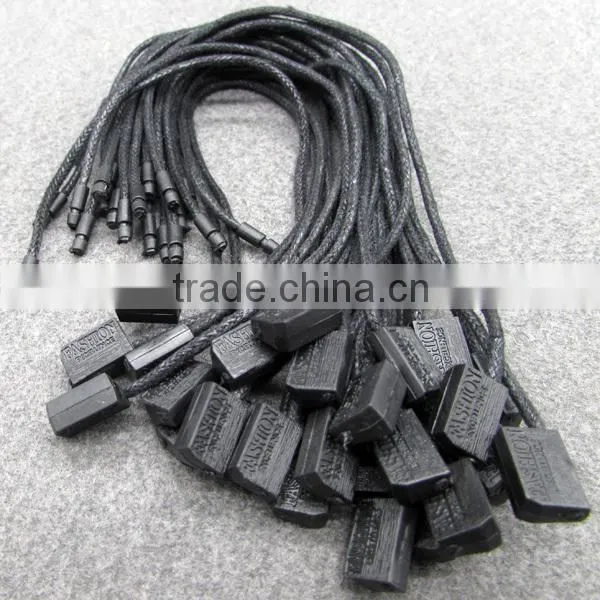 Black Thick Waxed Cotton Hang Tag String photo-3