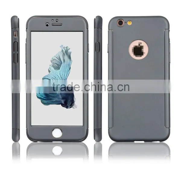C&T Ultra Slim PC Hard Cover Case +Tempered Glass Sreen Protector 3 in 1 Design Front Cover & Back Case for IPhone 6 6S photo-5