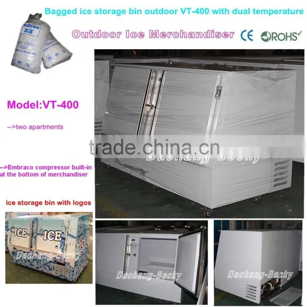 New Design Cihlled and Freezing Ice Merchandiser for Gas Station Ice Storage Bin photo-2