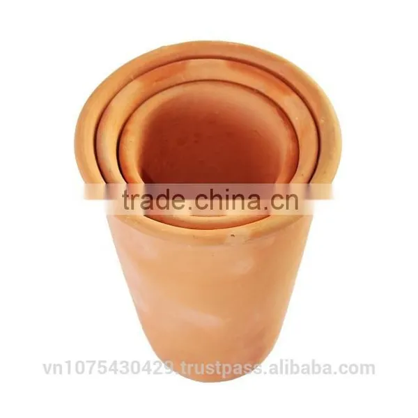 Round Italian Flower Pots Set of 5 photo-2