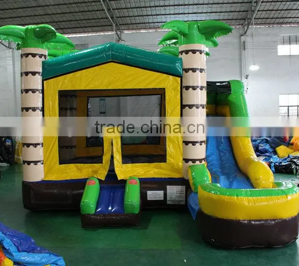 2016 New Design China Sunjoy Inflatable Jungle Combo Castle Combo With Slide for Sale Outdoors photo-3