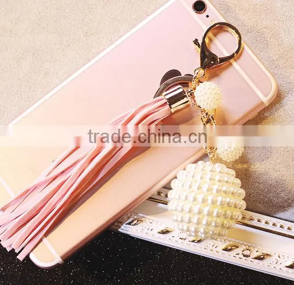 DIY Jewelry Making Mix Wild Fashion Pearl Rhinestone Leather Tassel Keychain Lovely Lady Bag Buckle Gift Pendant Ornaments photo-2