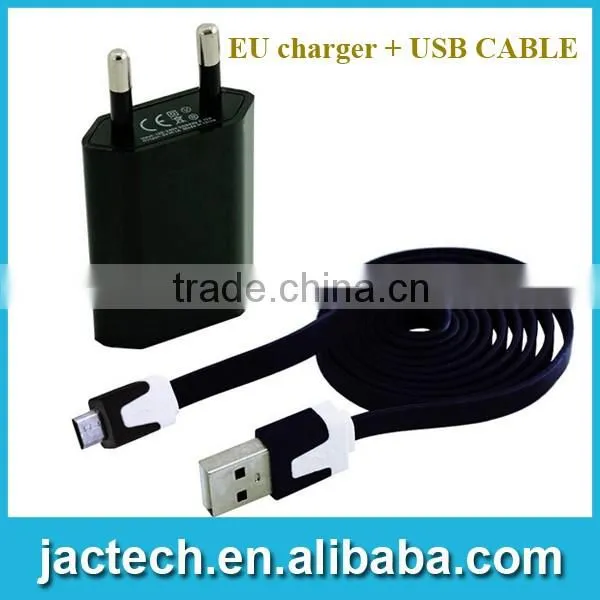 2 in 1 Usb Charger Usb Cables For Iphone 5s/6s 1A EU Plug Wall Charger photo-4