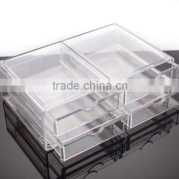Hot Selling Customized OEM ODM Accepted Acrylic Cosmetic Storage Box With Drawers photo-3
