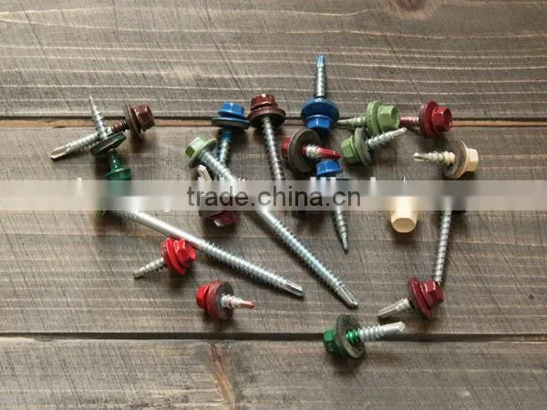 Hex Washer Head Self Drilling Screws With Color Painted Roofing Screw photo-6
