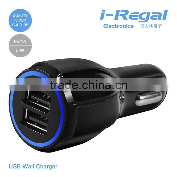 New Ring LED 2-USB Ports Car Charger photo-5