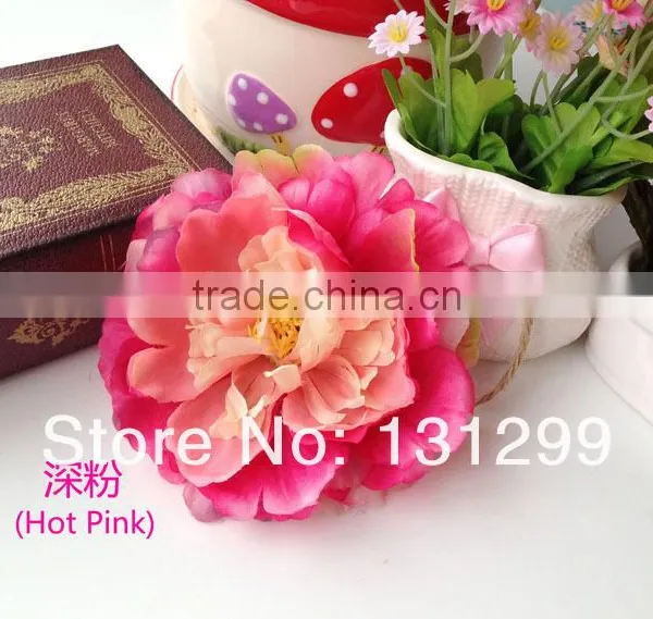 Silk Fabric Artificial Peony Flower Silk Flower Head photo-4