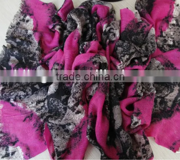 Mixed Colors Worsted Wool Pashmina Shawl photo-2