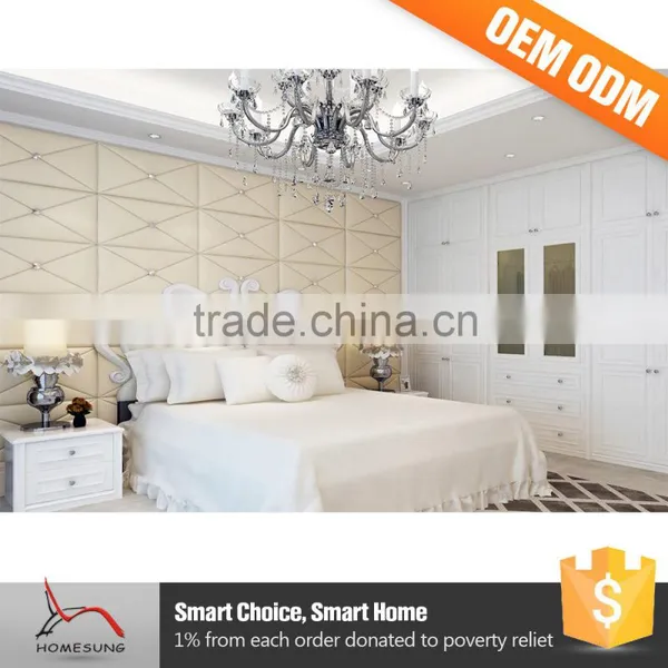 Living Room Furniture Design Wood Wardrobe System With Mirror