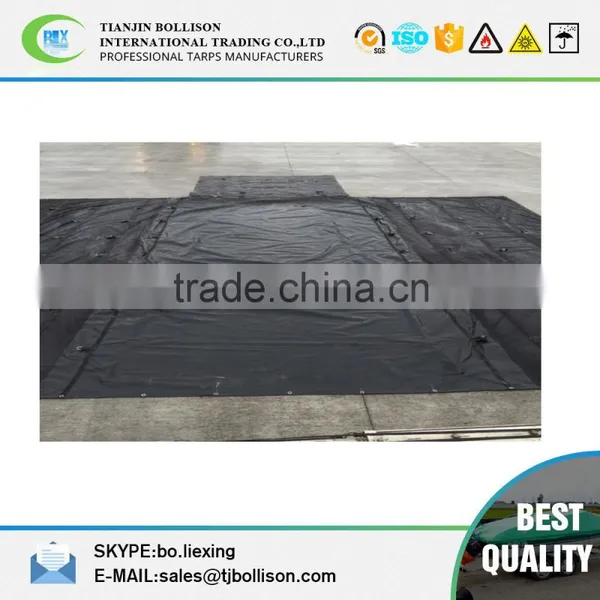 Lumber Tarp - 24' X 27' (8' Drop & Flap) - 14oz/18oz Black Tarp photo-3