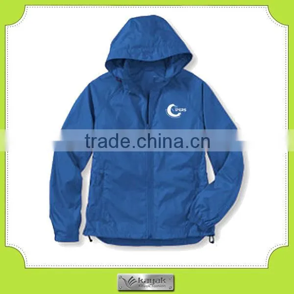 Custom Blue Printed no Hood Men's Wind Jacket photo-4