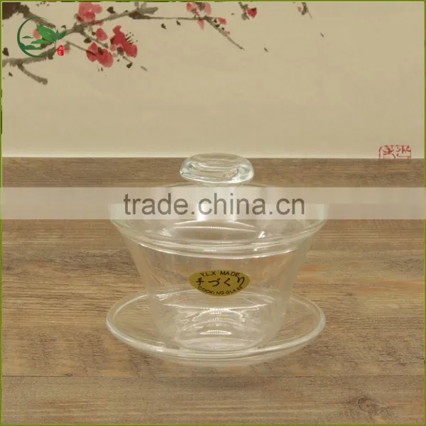 Heat-resistant Glass Tea Cup Set , Borosilicate Glass Gaiwan photo-2