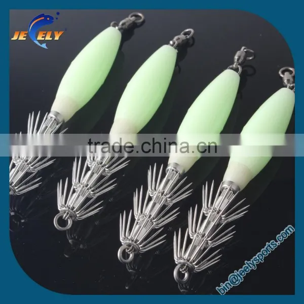 12.5cm Triplex Luminous Squid Hook Octopus Hook Cuttlefish Hook photo-3