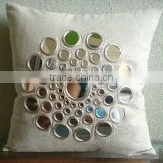 Cushions Cover With Mirror Embellishment