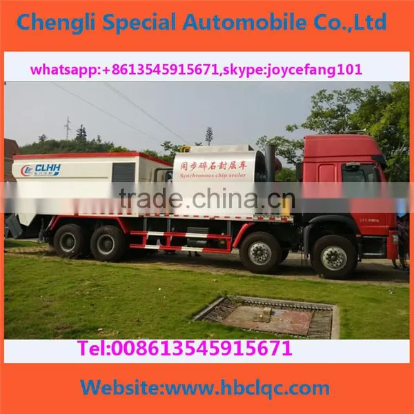 Sinotruck Howo 8*4 For Road Construction Crushed Stone Seal Synchronous Chip Sealer photo-2