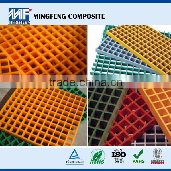 Non - Conductive Customized Size Platform Blue Molded Frp Geogrid Grating photo-3