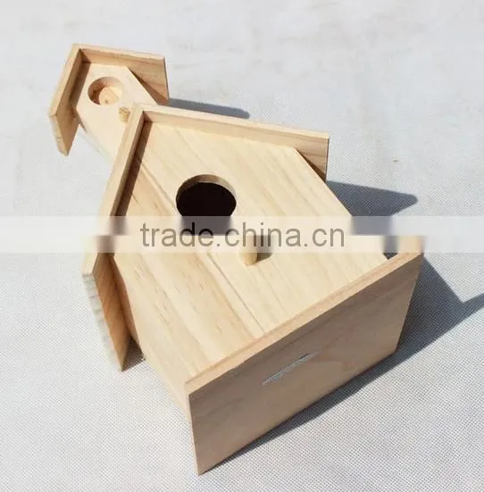 Cheap Unfinished Wooden Bird House Wholesale Wood Bird Nest Cages photo-3