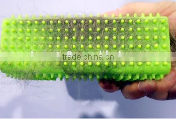 CY064 Pet Comb Mucous Wool Implement Silicone Brush Cat and Dog Fur Cleaner Pets Hair Comb photo-2