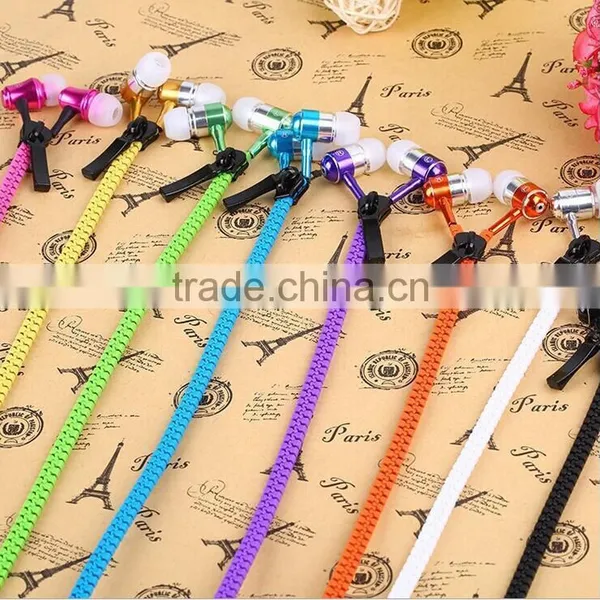 Creative Zipper Metal Earphone OEM Luminous Earphones photo-3