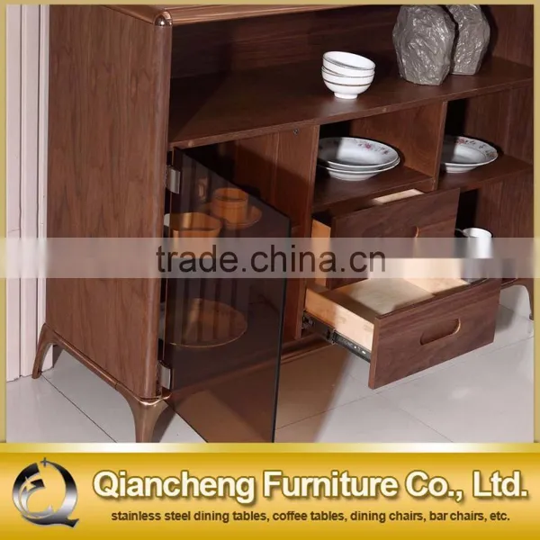 New Design Glass Door Wood Kitchen Cabinet Design photo-4