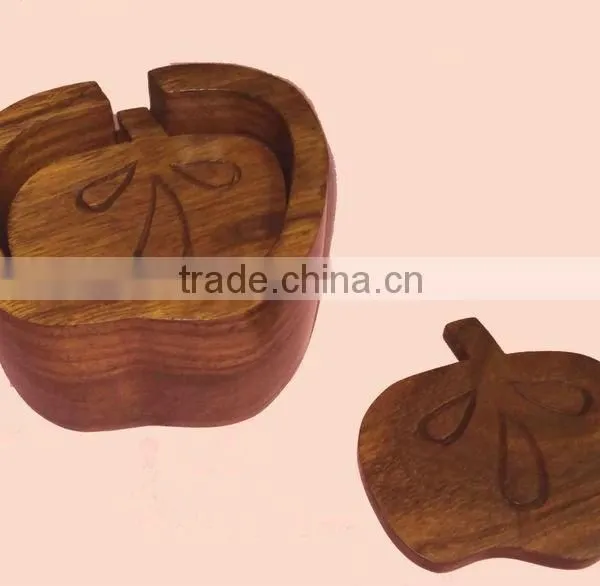 Wooden Tea Coaster , Cup Coaster, Engraved Coaster, Monogram Coaster, Tea Coaster Set, Wine Coaster, Wooden Coaster, Bar Coaster photo-2