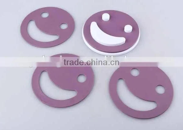 5pc Round Emoji Heat Insulation Pad Hollowing Plastic Pot Holder photo-3