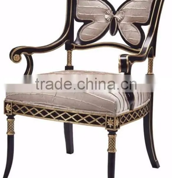 Classic Elegant European Style Antique White Tufted Chaise Lounge With Golden Floral Decorations BF12-04264d photo-6