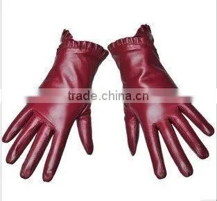 Fashion Leather Glove for Ladies