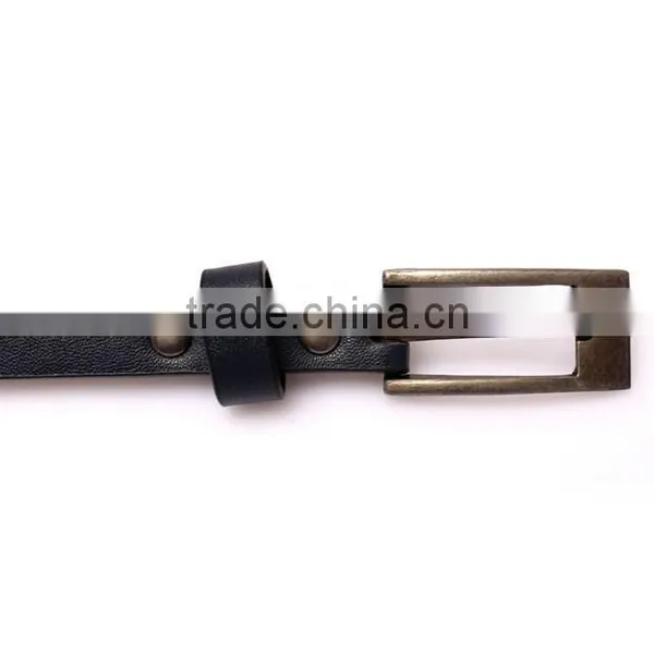 Wholesale Rivets Decorated Pin Buckle Sex Girl Thin PU Waist Belt Adjustable Eyelets Belts photo-2