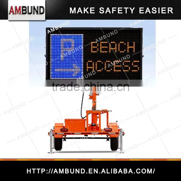 Solar Powered Outdoor Led Display Sign Message Board Road Traffic Vms Trailer Sign photo-2